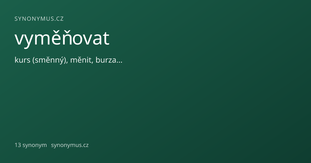 Náhled odkazu: vyměňovat