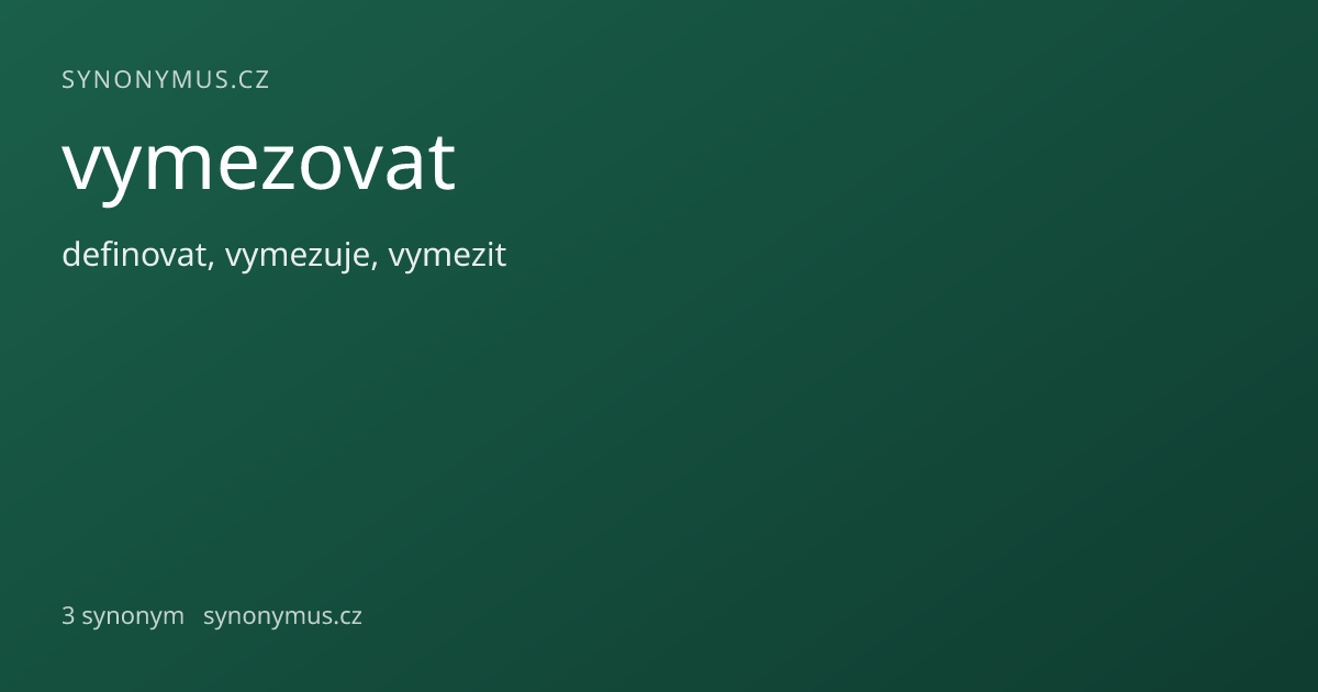Náhled odkazu: vymezovat