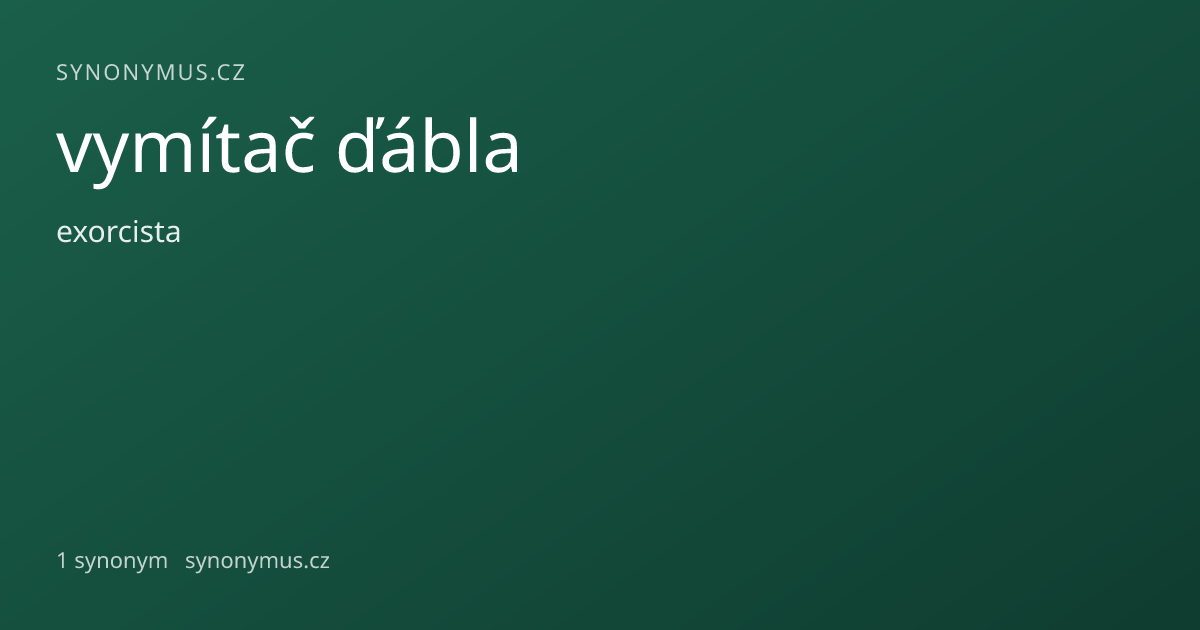 Náhled odkazu: vymítač ďábla