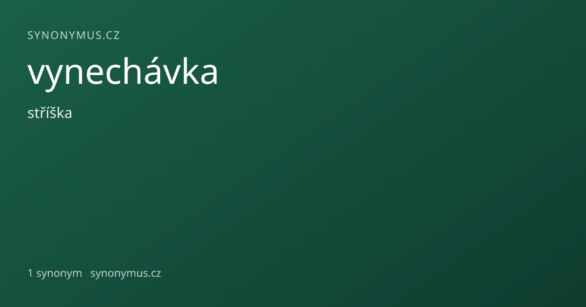 Náhled odkazu: vynechávka