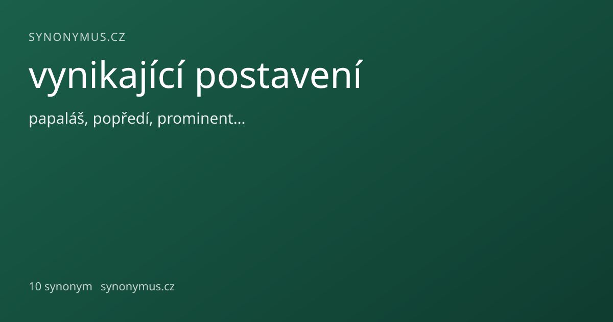 Náhled odkazu: vynikající postavení