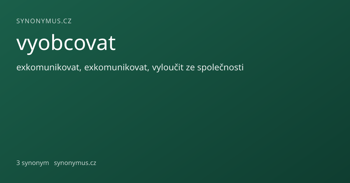 Náhled odkazu: vyobcovat