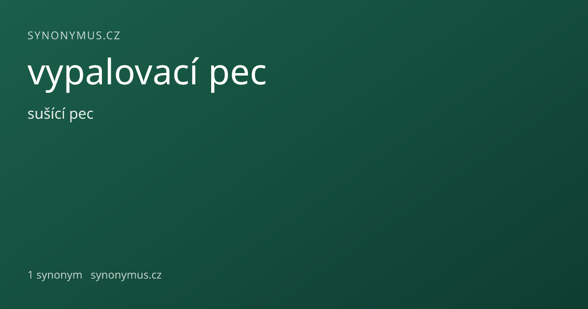 Náhled odkazu: vypalovací pec