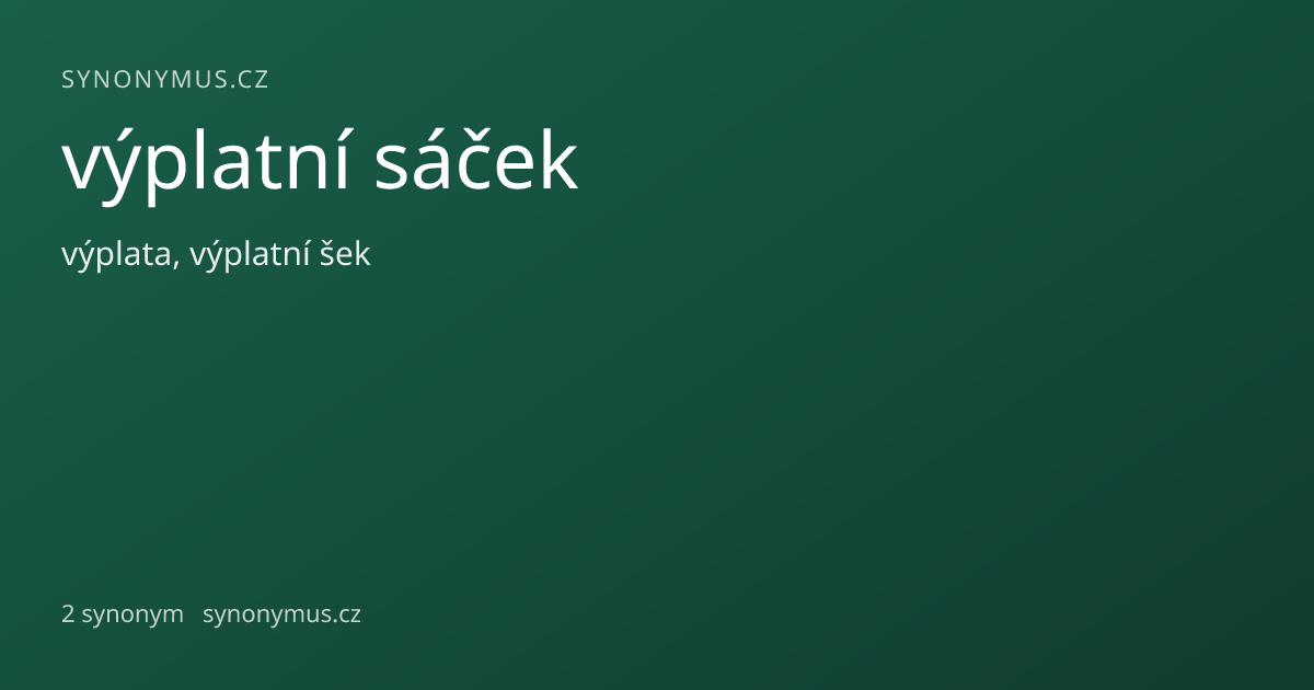 Náhled odkazu: výplatní sáček