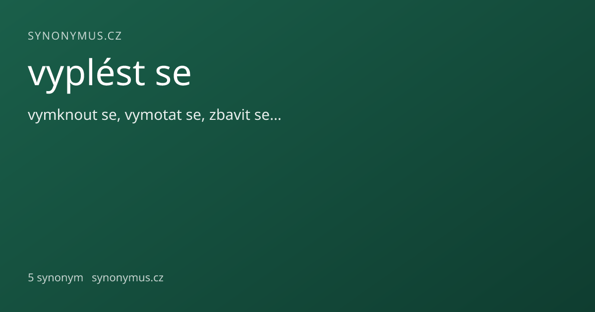 Náhled odkazu: vyplést se