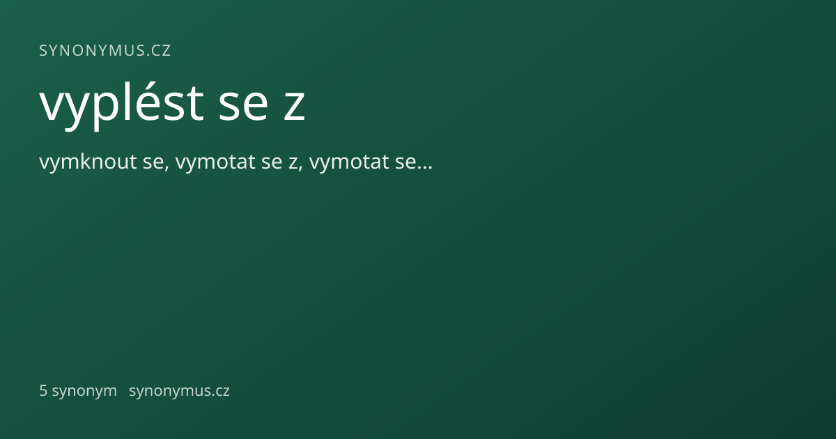 Náhled odkazu: vyplést se z