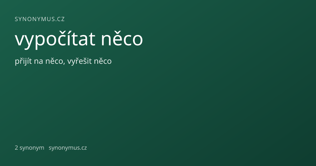 Náhled odkazu: vypočítat něco