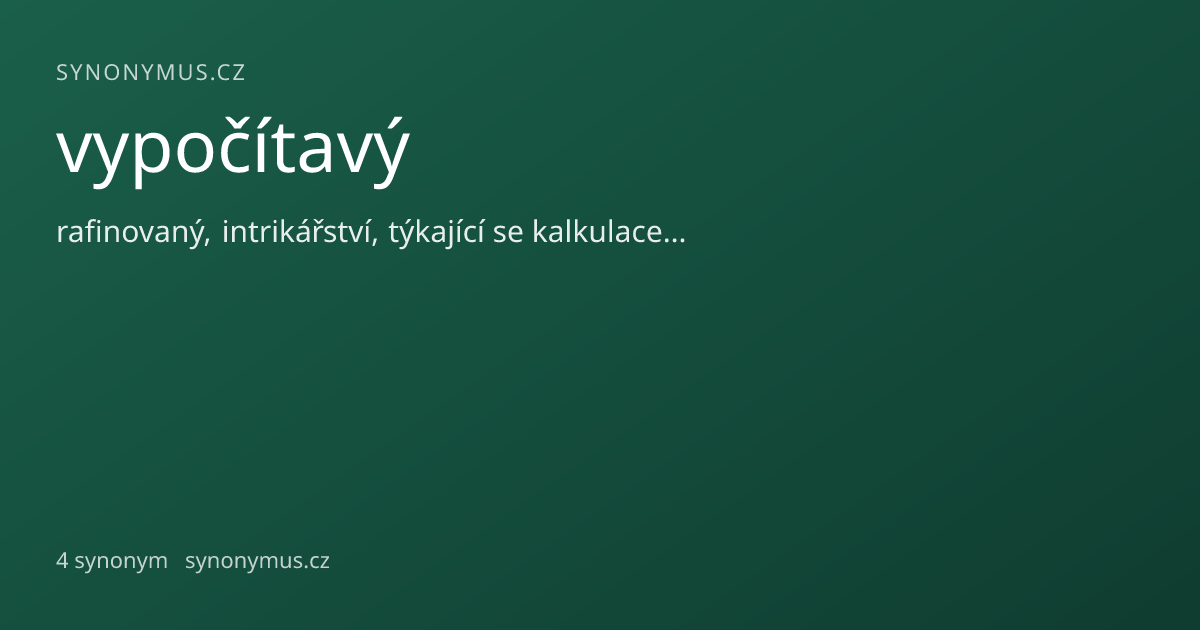 Náhled odkazu: vypočítavý
