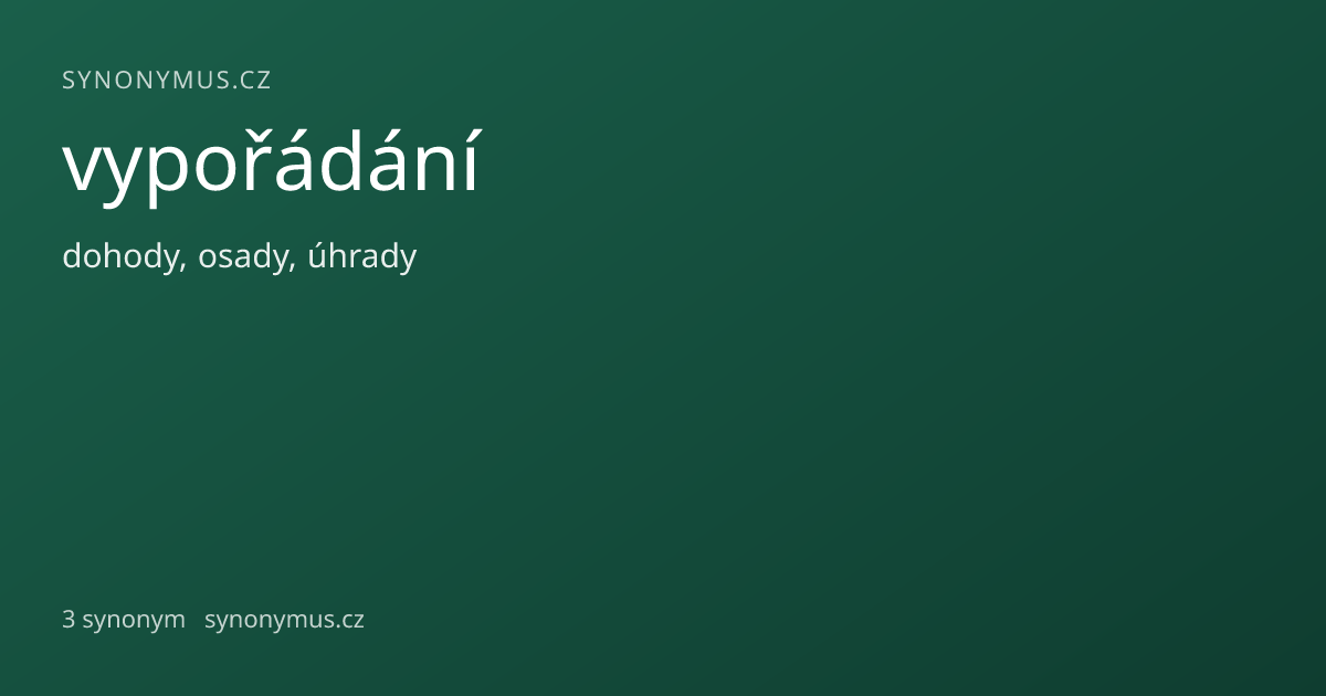Náhled odkazu: vypořádání