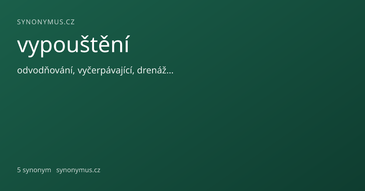 Náhled odkazu: vypouštění