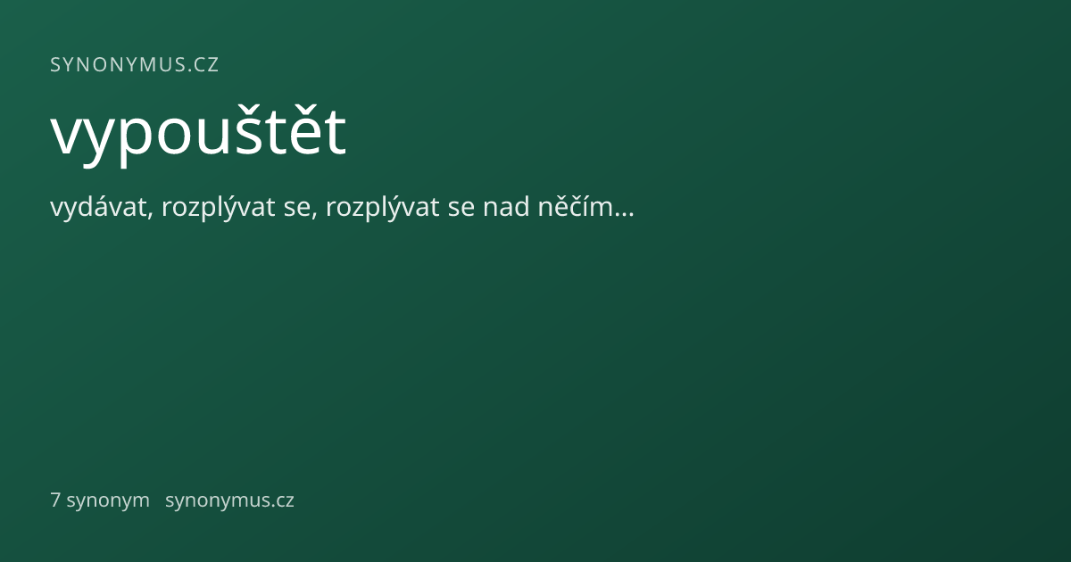 Náhled odkazu: vypouštět