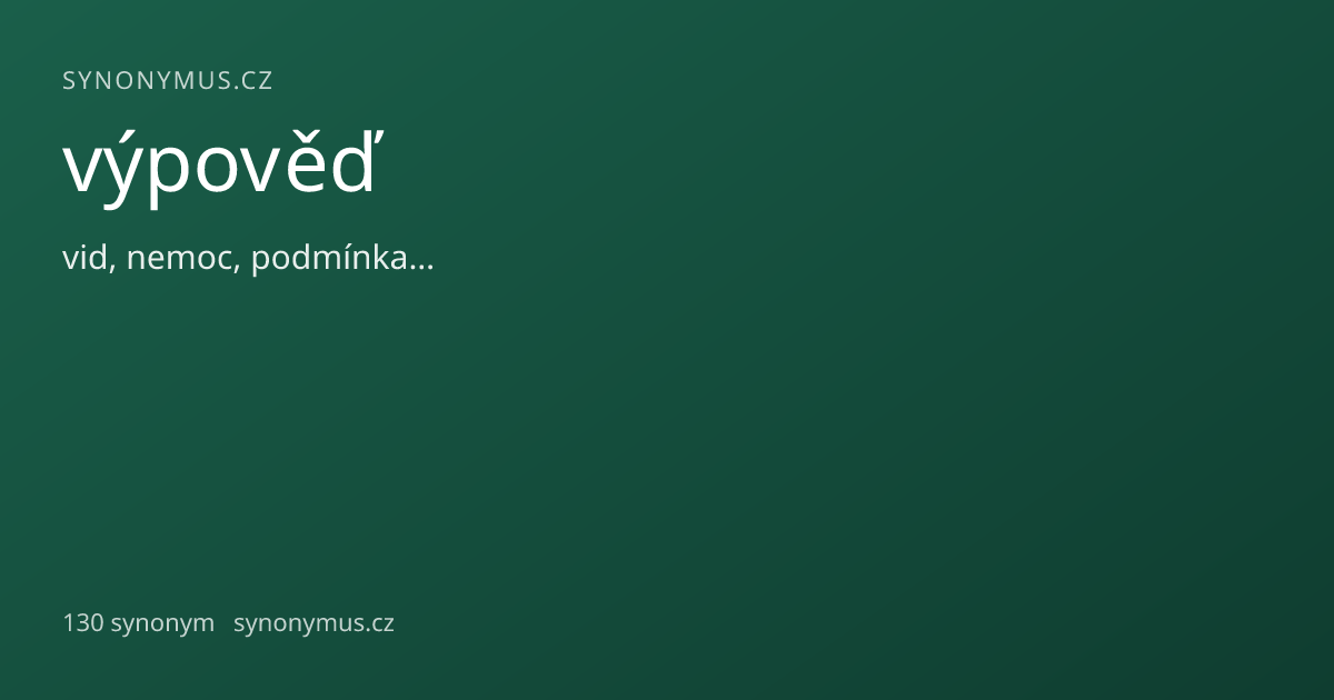 Náhled odkazu: výpověď