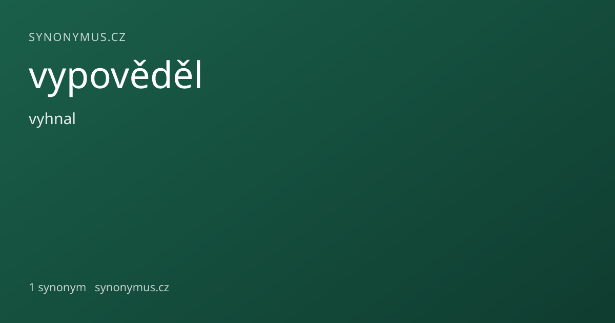 Náhled odkazu: vypověděl