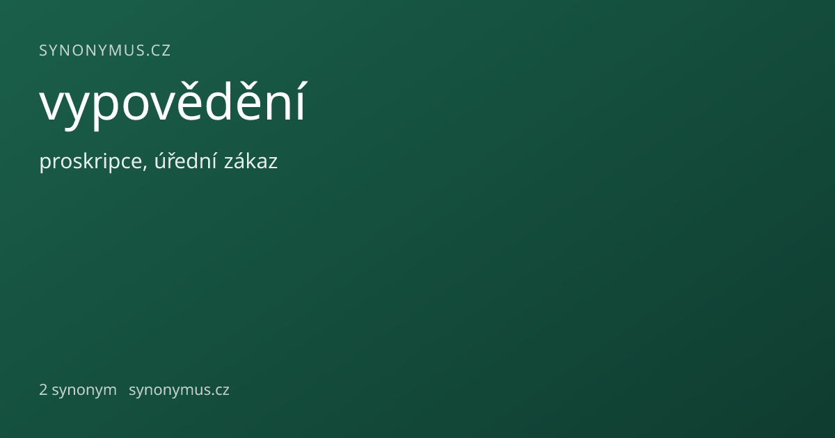 Náhled odkazu: vypovědění