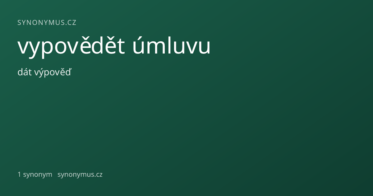 Náhled odkazu: vypovědět úmluvu
