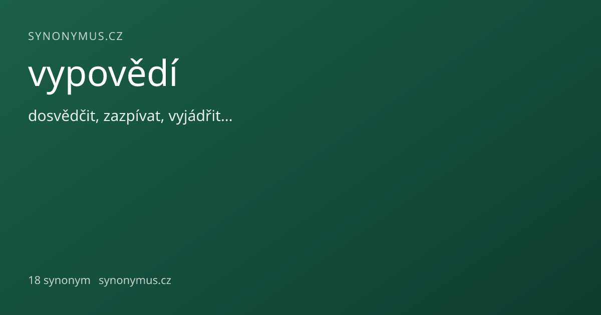 Náhled odkazu: vypovědí