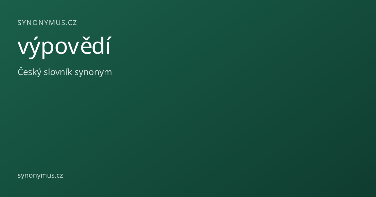 Náhled odkazu: výpovědí