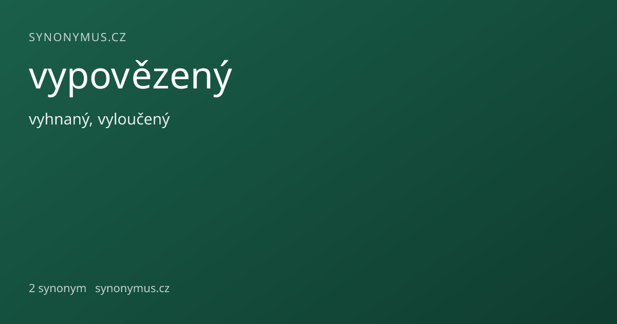 Náhled odkazu: vypovězený