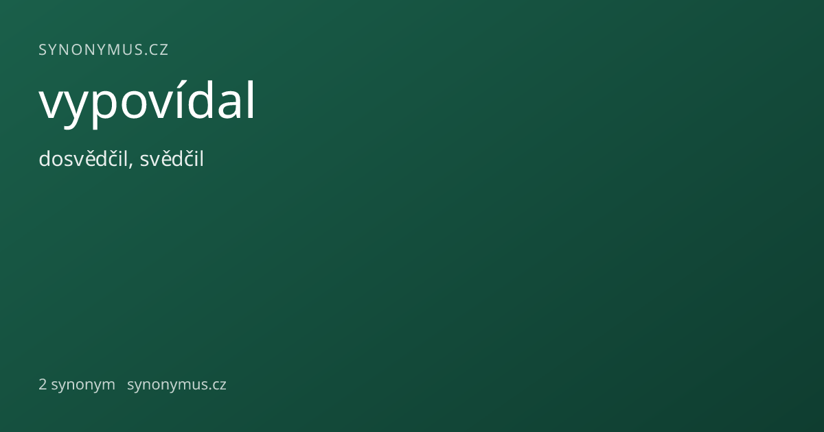 Náhled odkazu: vypovídal