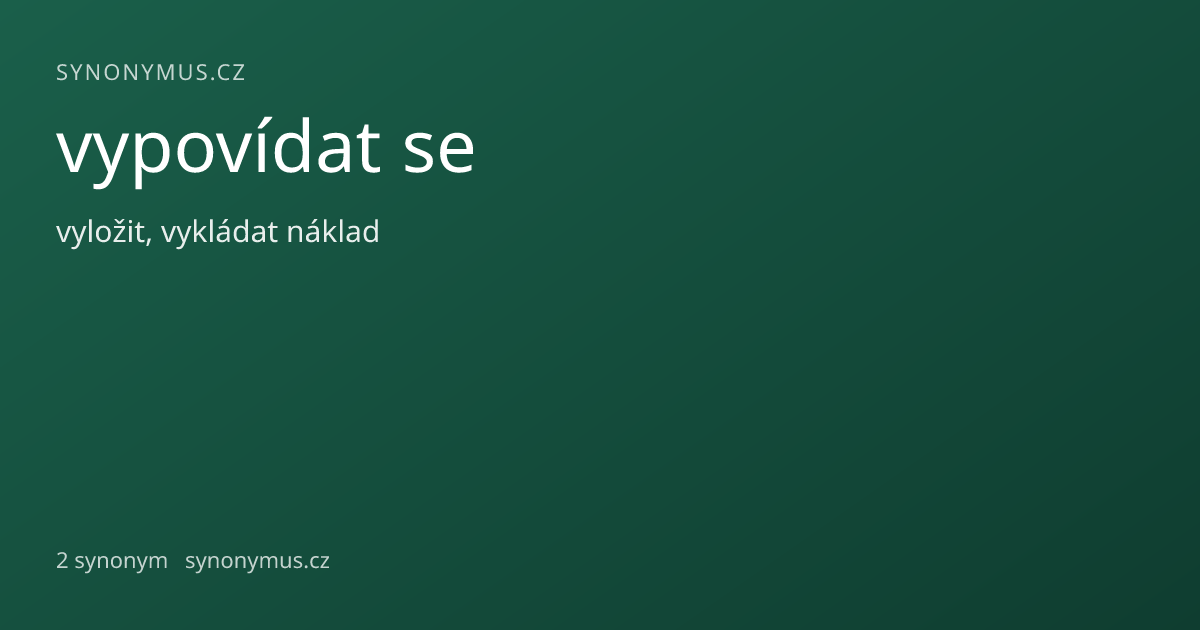 Náhled odkazu: vypovídat se