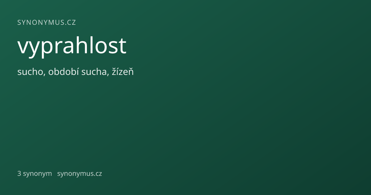 Náhled odkazu: vyprahlost