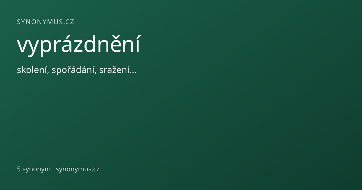 Náhled odkazu: vyprázdnění