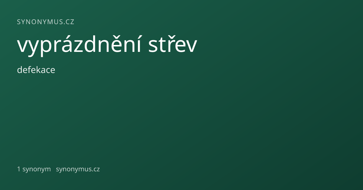 Náhled odkazu: vyprázdnění střev