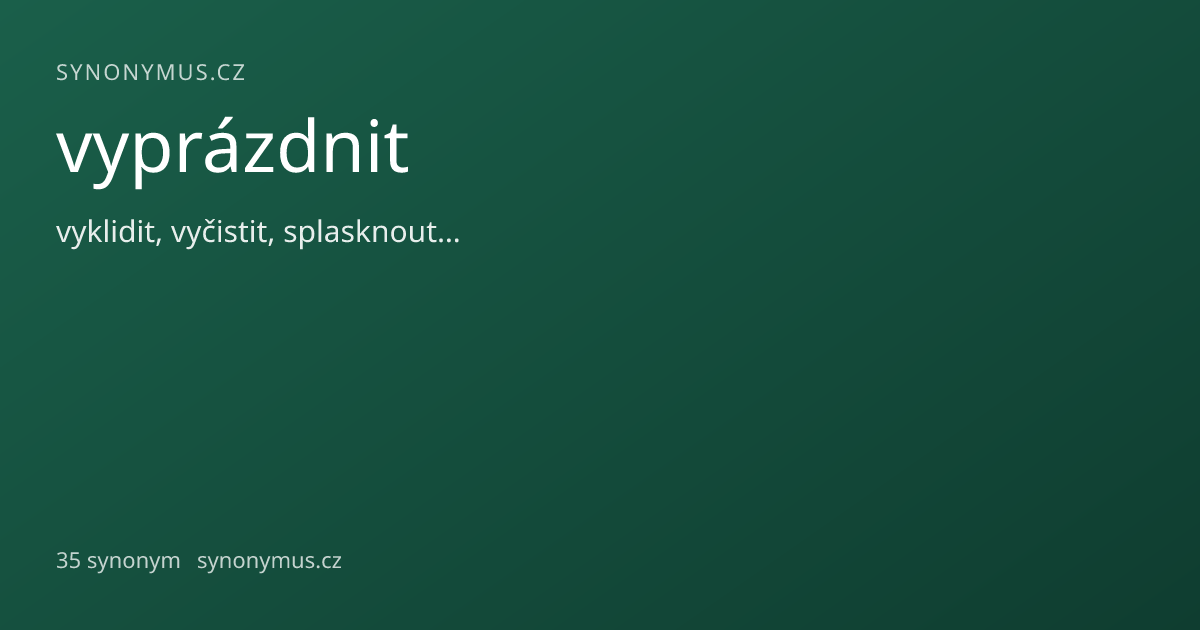 Náhled odkazu: vyprázdnit