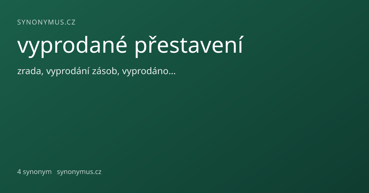 Náhled odkazu: vyprodané přestavení