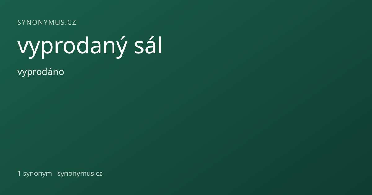 Náhled odkazu: vyprodaný sál