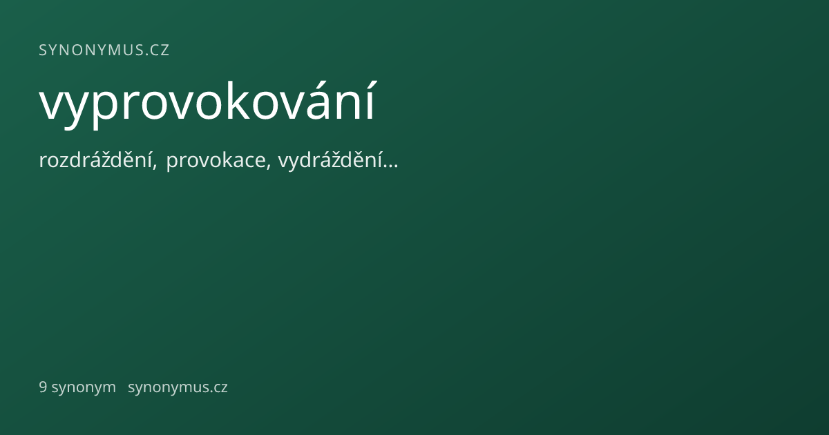 Náhled odkazu: vyprovokování