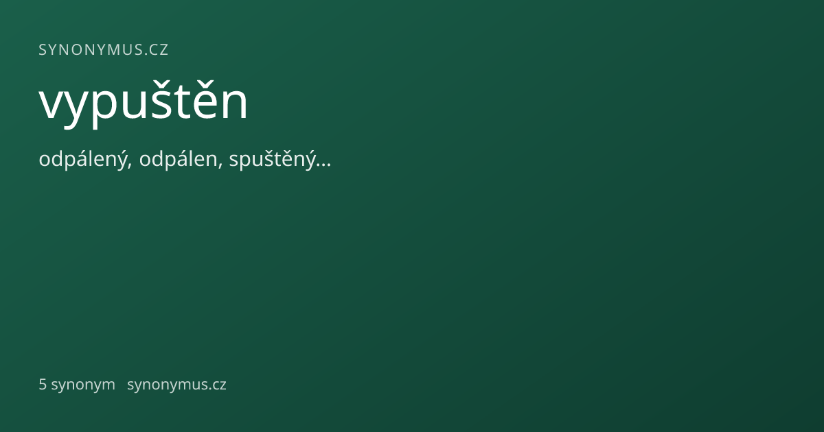 Náhled odkazu: vypuštěn