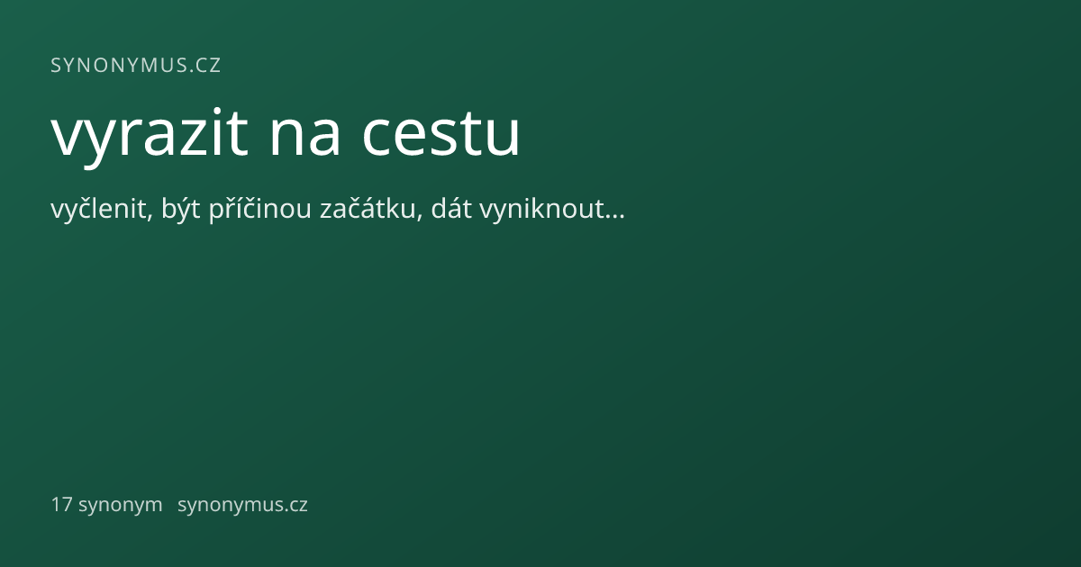 Náhled odkazu: vyrazit na cestu