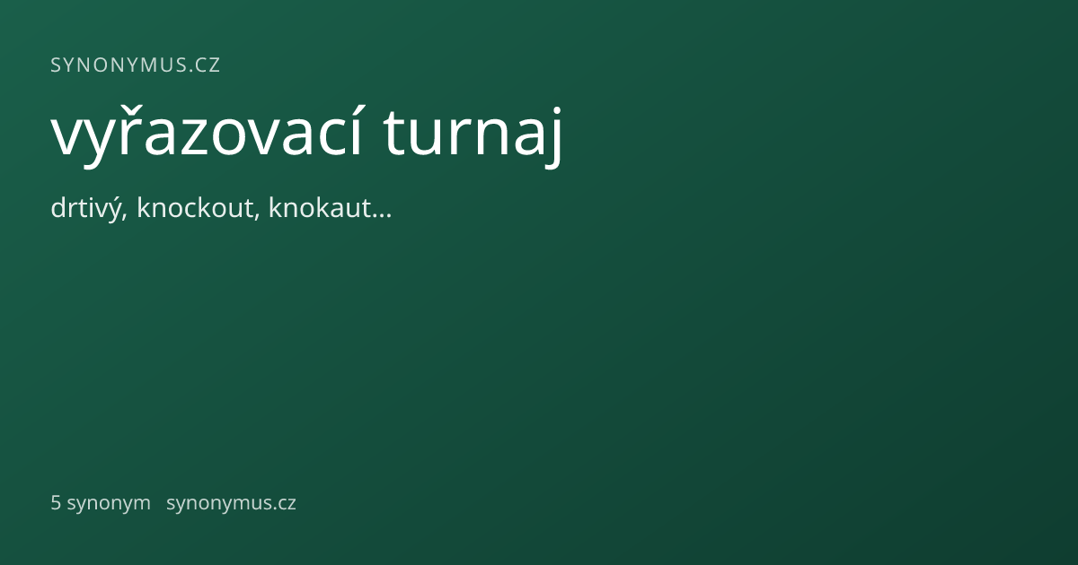 Náhled odkazu: vyřazovací turnaj
