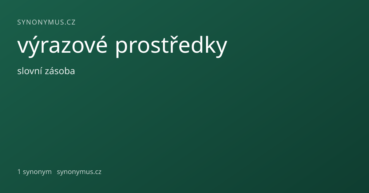 Náhled odkazu: výrazové prostředky