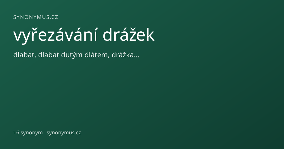 Náhled odkazu: vyřezávání drážek
