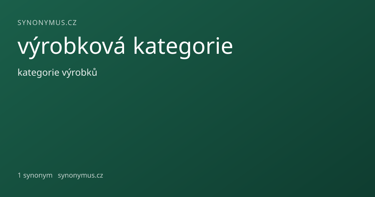 Náhled odkazu: výrobková kategorie