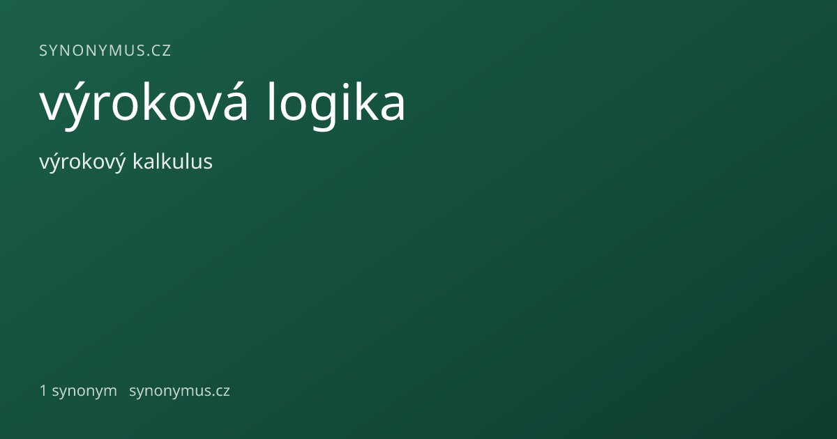 Náhled odkazu: výroková logika