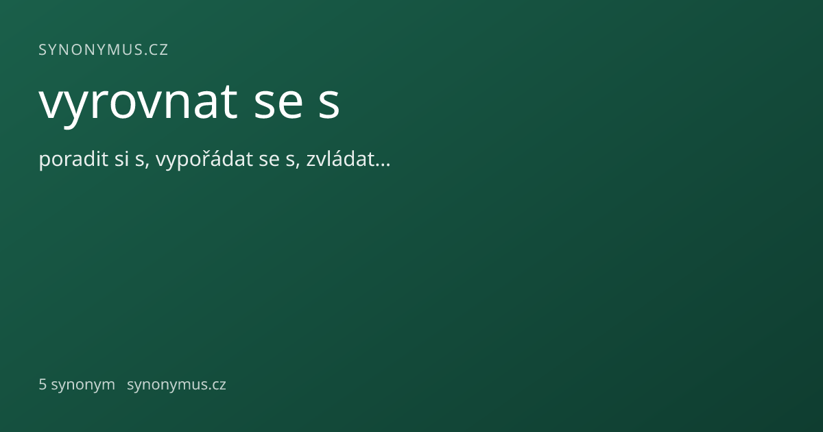 Náhled odkazu: vyrovnat se s