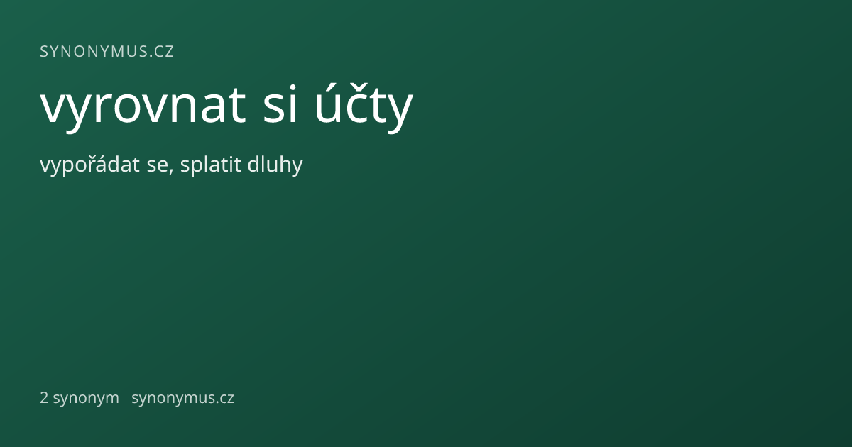 Náhled odkazu: vyrovnat si účty