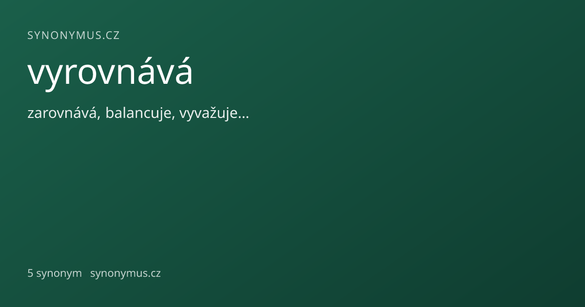 Náhled odkazu: vyrovnává