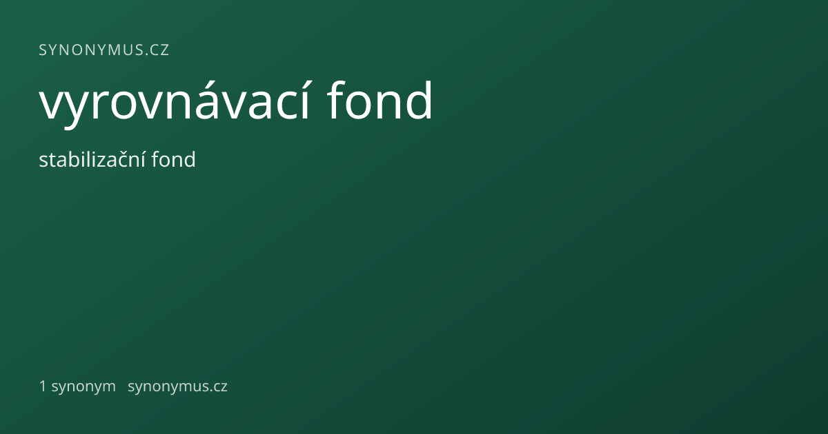 Náhled odkazu: vyrovnávací fond