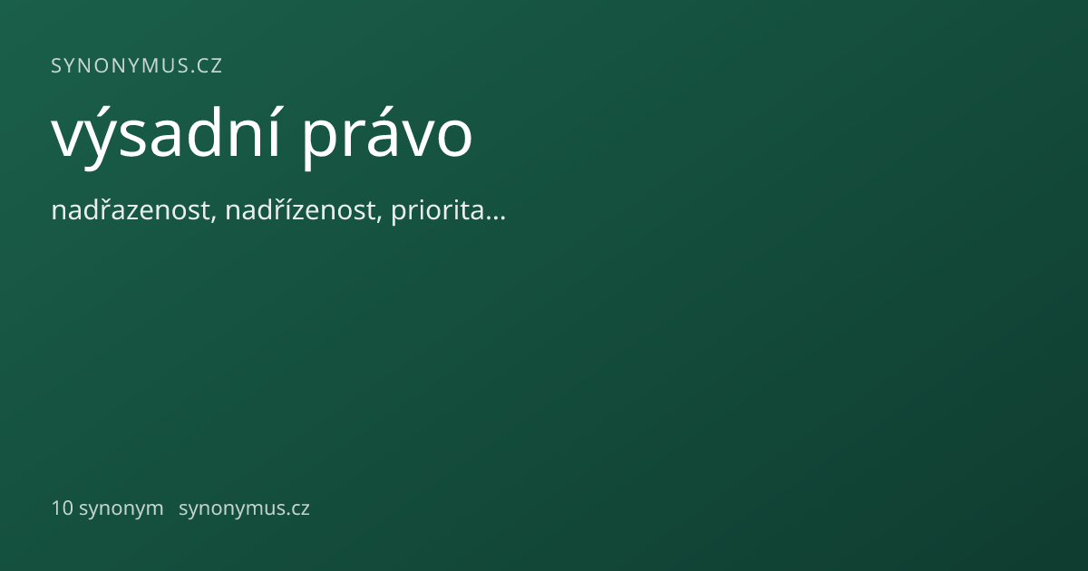 Náhled odkazu: výsadní právo