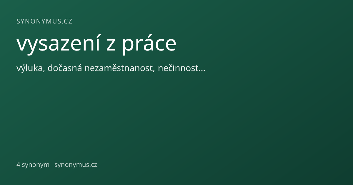 Náhled odkazu: vysazení z práce