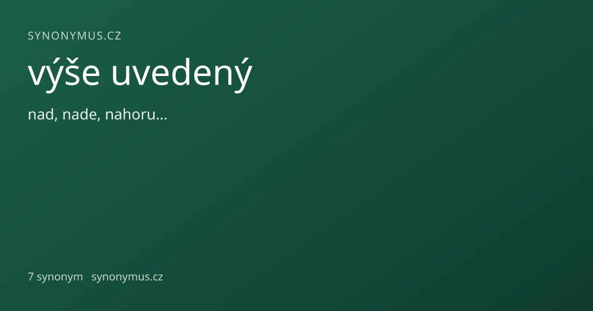 Náhled odkazu: výše uvedený