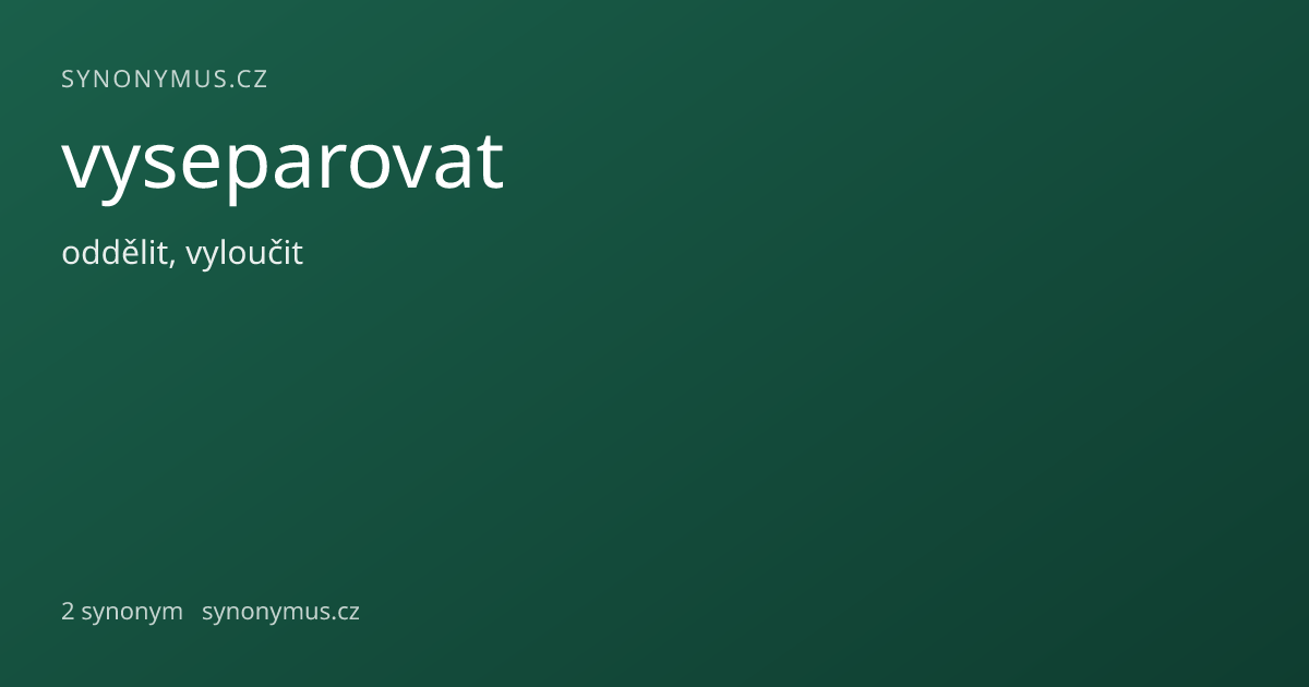 Náhled odkazu: vyseparovat