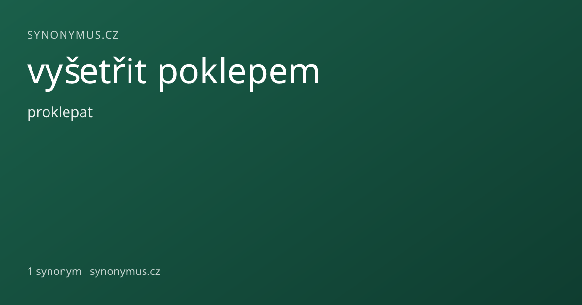 Náhled odkazu: vyšetřit poklepem