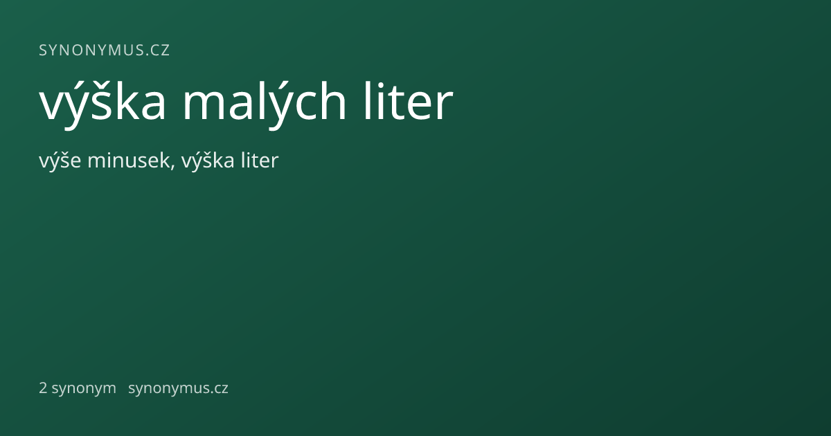 Náhled odkazu: výška malých liter