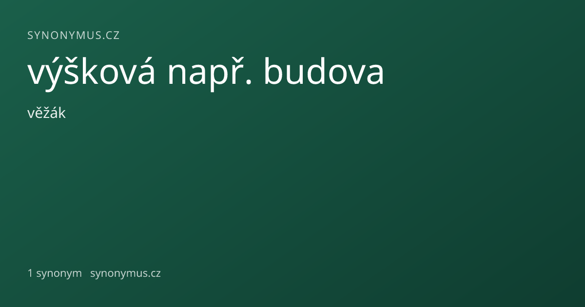Náhled odkazu: výšková např. budova