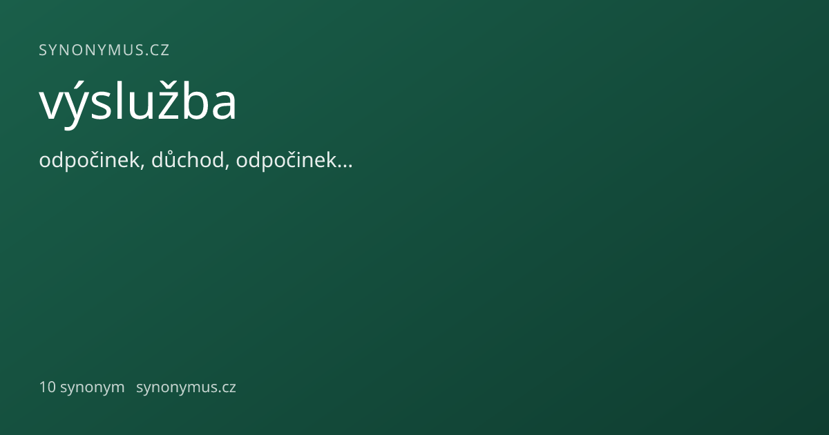 Náhled odkazu: výslužba